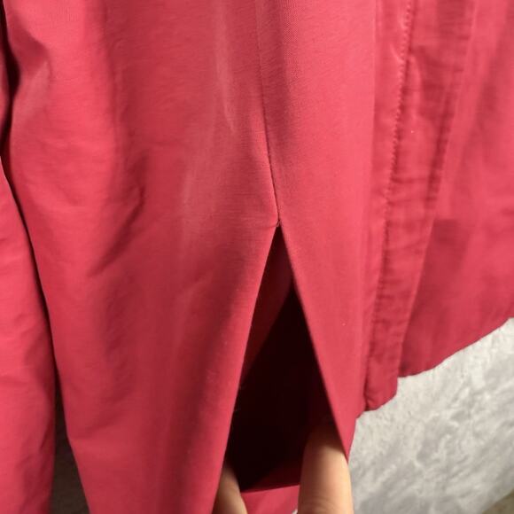 Eileen Fisher Womens Zip Up Jacket Pink Windbreaker Lightweight Classic Preppy L - Picture 3 of 8
